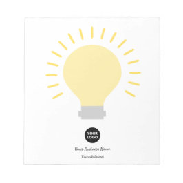Bloc De Notas Your Logo Light Bulb