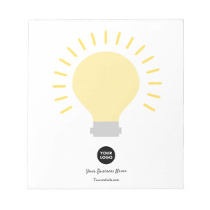Bloc De Notas Your Logo Light Bulb