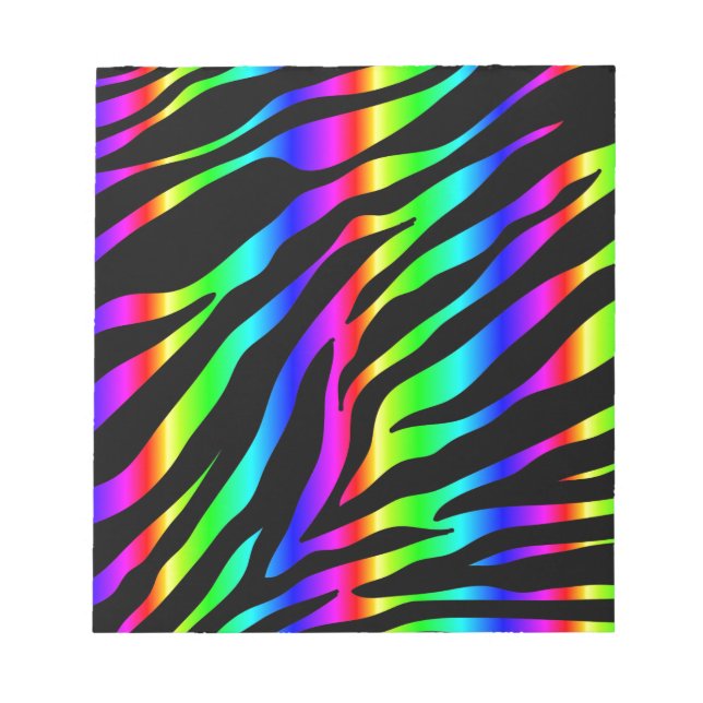 Bloc De Notas zebra arco iris (Frente)
