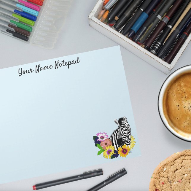 Bloc De Notas Zebra Daisies Blue (Subido por el creador)