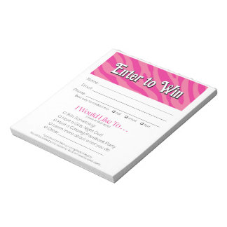 Bloc De Notas Zebra Vendor Event Leads Drawing Slip Booking