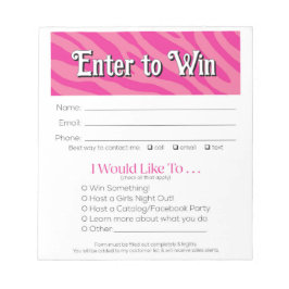 Bloc De Notas Zebra Vendor Event Leads Drawing Slip Booking 