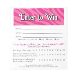 Bloc De Notas Zebra Vendor Event Leads Drawing Slip Booking 