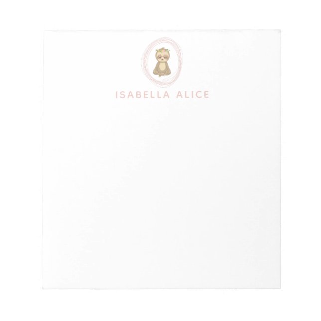 Bloc De Notas Zen rosa dulce Yoga Lotus Arte Personalizado (Frente)