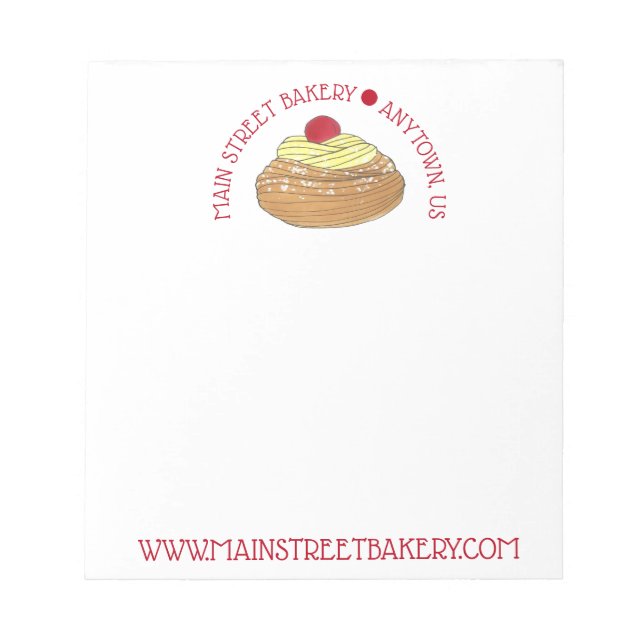 Bloc De Notas ZEPPOLE Italiano Fried Dough Pastry Chef Bakú (Frente)