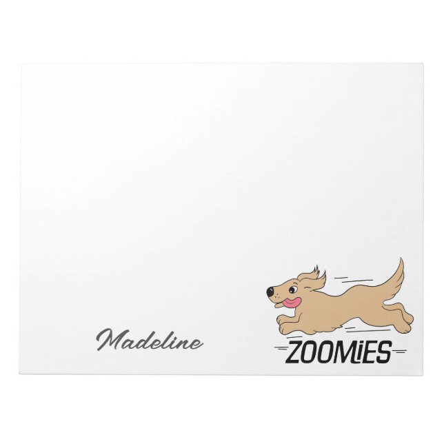 Bloc De Notas Zoomías de perros personalizadas (Frente)