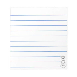 Bloc De Notas Zorro blanco