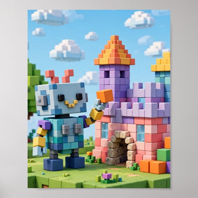 Block by Block — Póster del constructor de robots  (Frente)