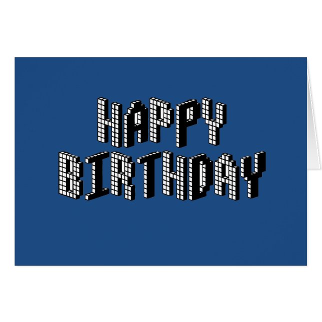 Blocks Happy Birthday (Azul) (Anverso (Horizontal))