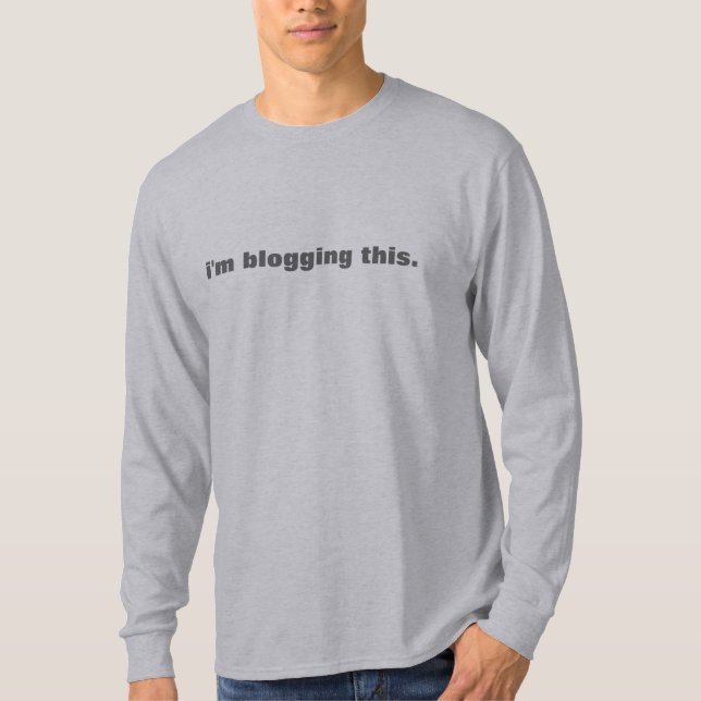 Blogging esto.  camiseta larga de la manga de los (Anverso)