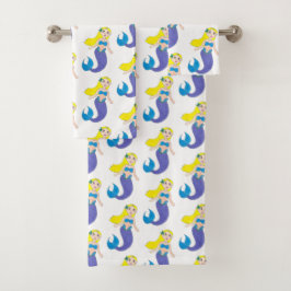 Blona Natación Sirena Chica Púrpura Cola Mar