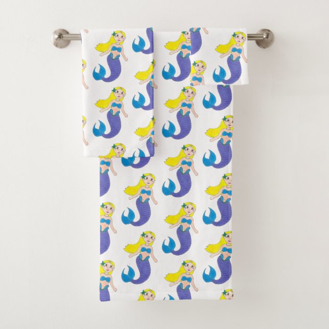 Blona Natación Sirena Chica Púrpura Cola Mar (In situ)