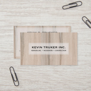 Blond faux Wood Textura Remodelar tarjeta de prese