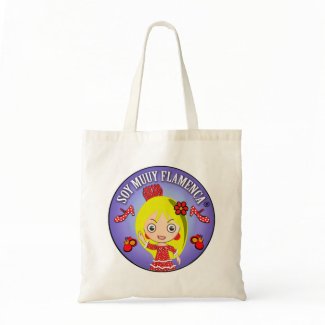 Muñeca Rubia soy Muy flamenca Traje Rojo Bolsa Tela Grande