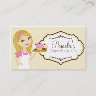 Blonde Baker Cupakes Tarjetas de presentación D17