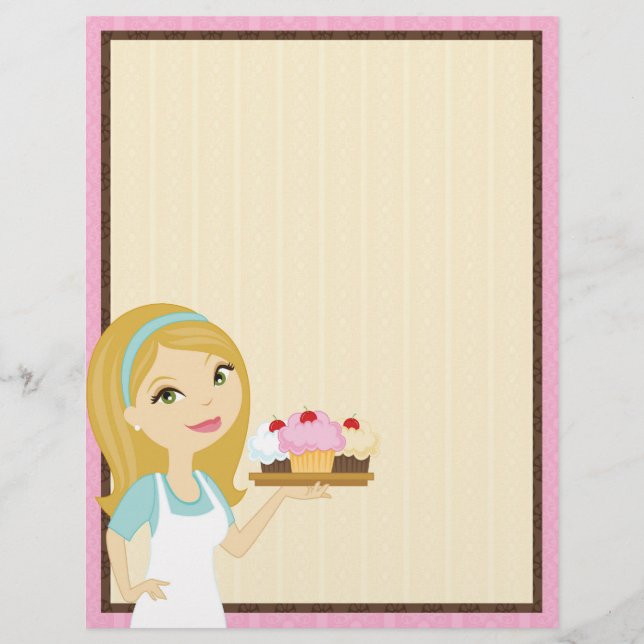 Blonde Baker Cupcake D12 Carta con membrete 5 (Anverso)