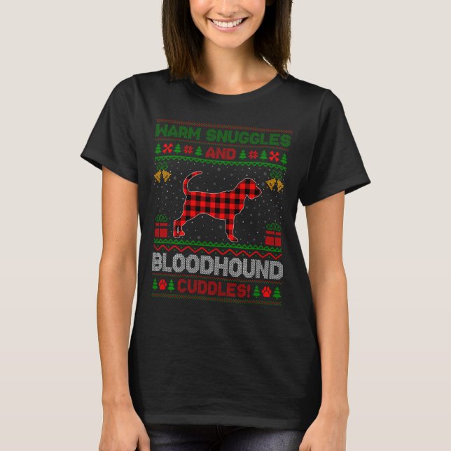 Bloodhound Dog Ugly Christmas Sweater Funny Dog Lo (Anverso)