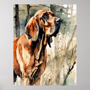 Bloodhound - Impresión de arte de perro