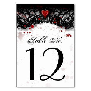 Bloody Elegance Matando Tarjetas De Mesa De Hallow