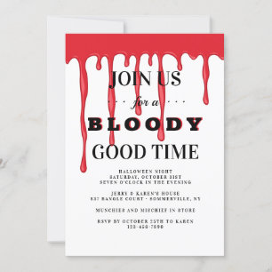 Bloody Good Time Halloween Party Invitación