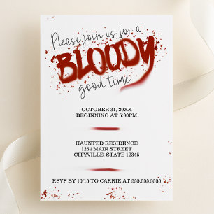 Bloody Good Time Halloween Party Invitación