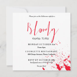 Bloody Good time Scary Fiesta Invitación a Hallowe