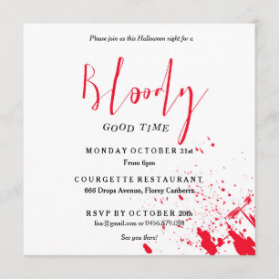 Bloody Good time Scary Fiesta Invitación a Hallowe