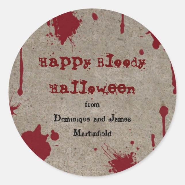 Bloody Halloween pegatina (Anverso)