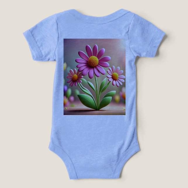 "Bloom Baby Bloom" Floral Bodysuit (Diseño Reverso )