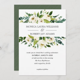 Bloom blanco | Sofisticada invitación a la boda