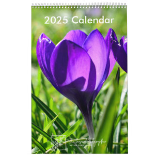 Bloom completo 2025 Calendario medio de una página