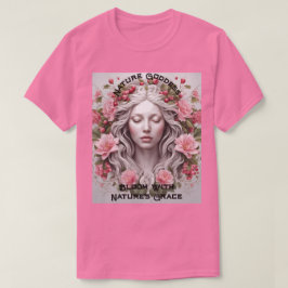 Bloom con la camiseta del retrato de gracia de la
