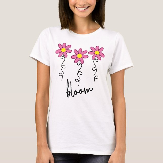 Bloom con una camiseta con flores rosas (Anverso)