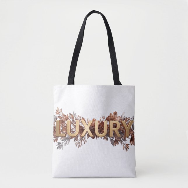 Bloom de lujo - Bolsa de Tote floral elegante (Anverso)
