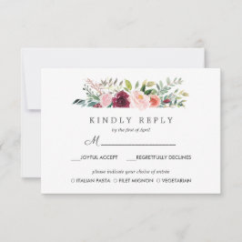 Bloom de país | Opción de respuesta Boda RSVP MEAL