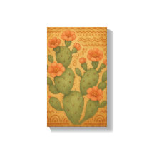 Bloom del desierto - Arte de tela Cactus Boho
