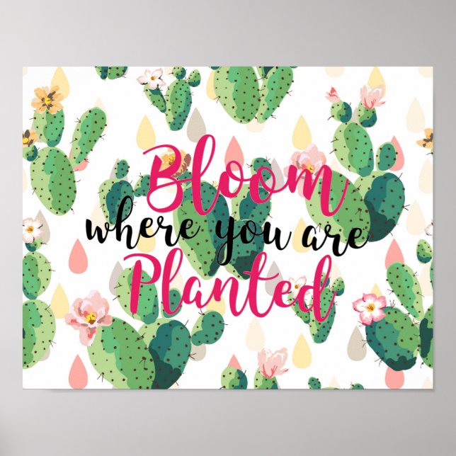 Bloom Donde Está Plantado Poster De Impresión De C (Frente)