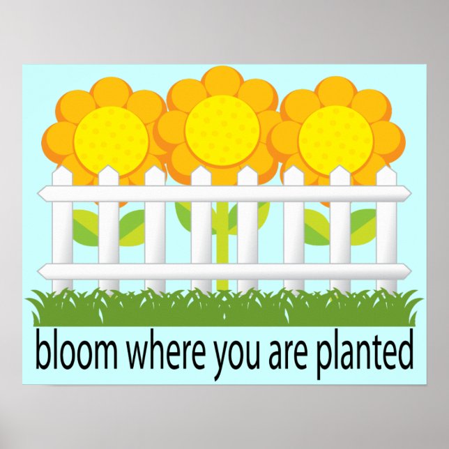 Bloom Donde Plantar La Impresión De Jardín (Frente)