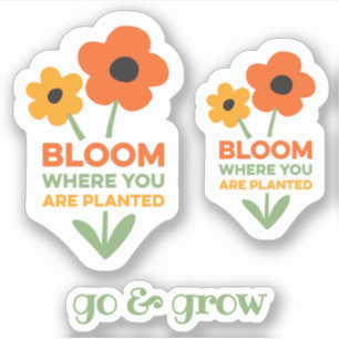 Bloom Donde Se Plantan Pegatinas