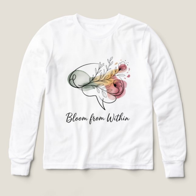 Bloom From Within – Kids Polo Shirt | Cute Floral  (Diseño frontal)