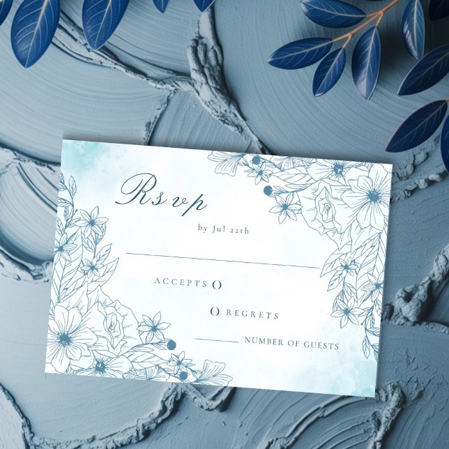 Bloom In the Winter Wedding RSVP cards (Subido por el creador)