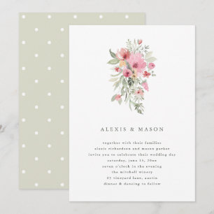 Bloom minimalista Invitación a la boda