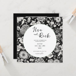 Bloom nocturno: Una invitación a una boda floral o