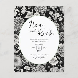 Bloom nocturno: Una invitación a una boda floral o