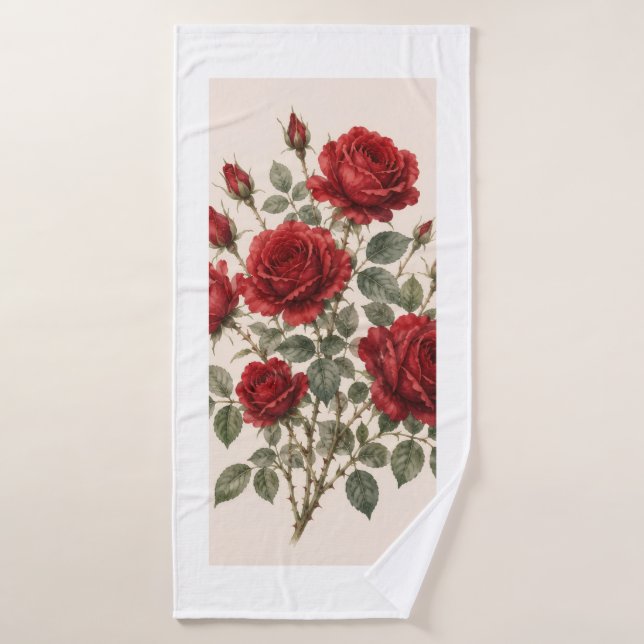 Bloom Where You Are Planted | Vintage Rose Botanic (Toalla de baño)