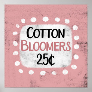 Bloomeros de algodón arte en pared de 25 centavos