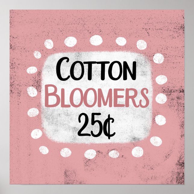 Bloomeros de algodón arte en pared de 25 centavos  (Frente)