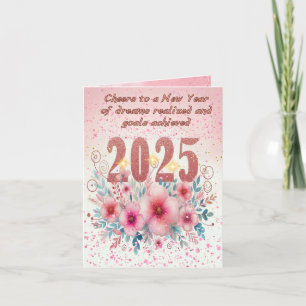 Blooming Dreams 2025 - Tarjeta personalizada de Añ