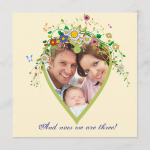 Blooming Heart - Invitación de adopción de fotos