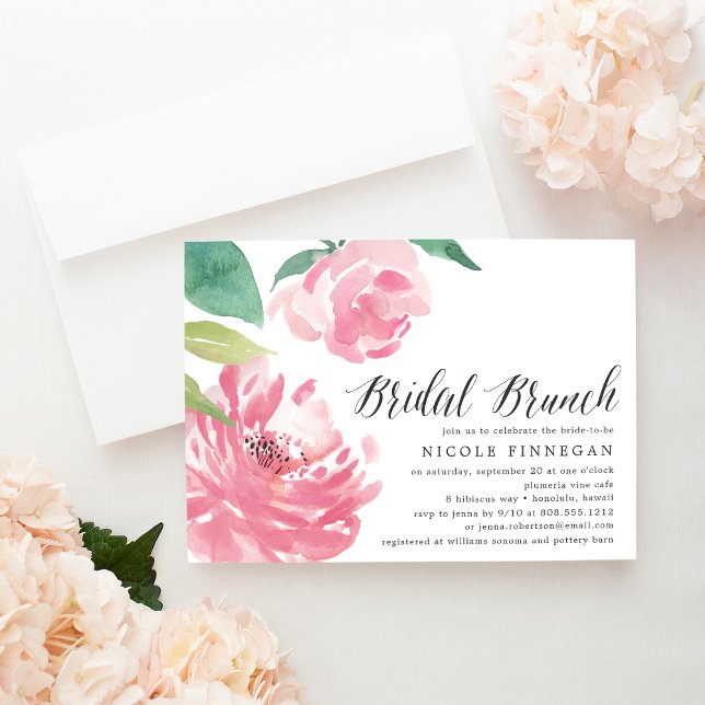Blooming Peony | Invitación a Brunch de novias (Subido por el creador)
